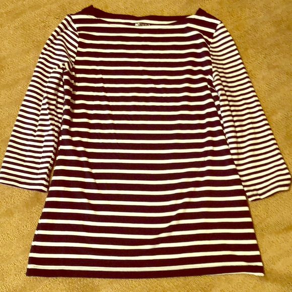 Merona Tops - Merona navy striped boatneck T-shirt